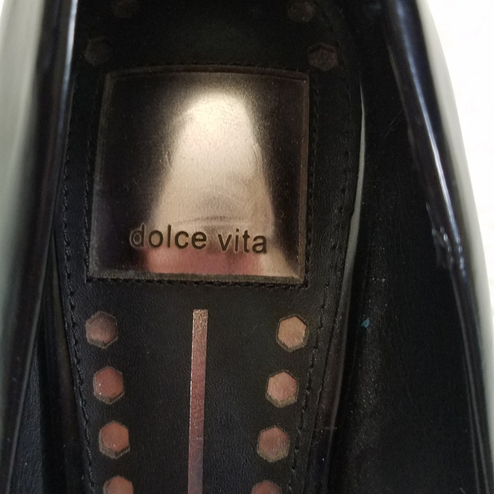 DOLCE VITA black accent pointed toe pumps NEW - Picture 6 of 8